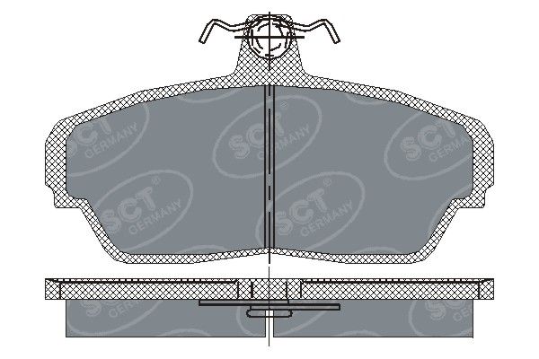 SCT GERMANY Комплект тормозных колодок, дисковый тормоз SP 187 PR